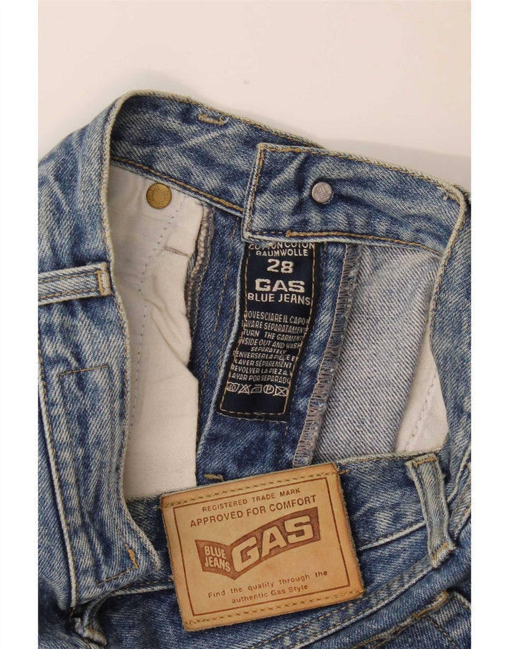 Gas Damen Jeansshorts W28 mittelblaue Baumwolle