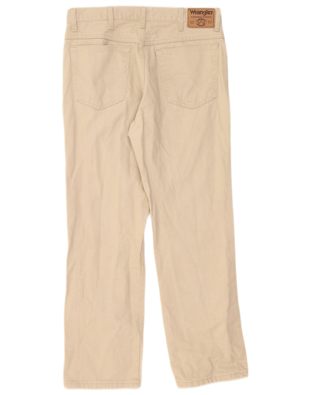 Wrangler Mens Straight Jeans W34 L30 Beige Cotton