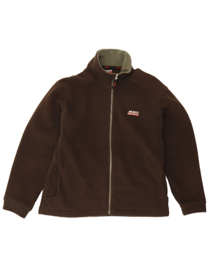 Musto Damen Fleecejacke UK 12 Mittelbraunes Polyester