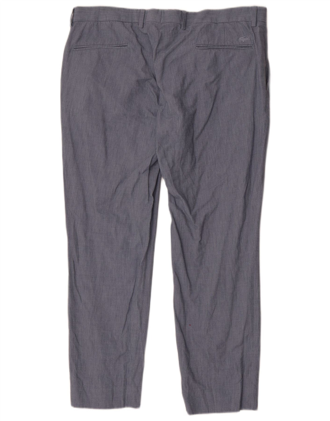 Lacoste Mens Slim Suit Trousers W36 L28 Blue Cotton