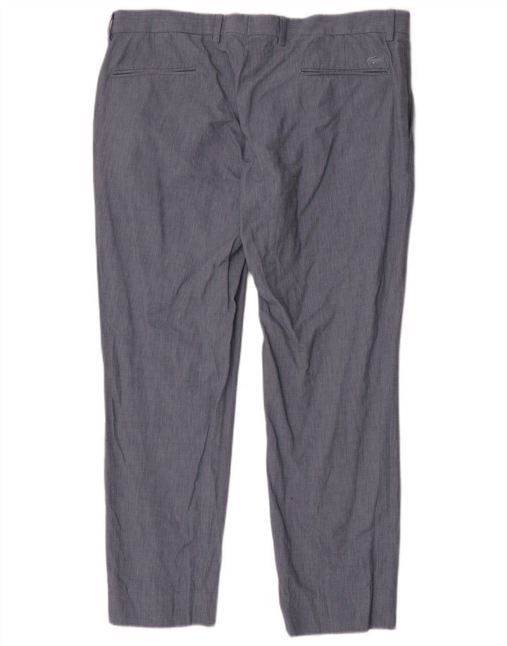 Lacoste Mens Slim Suit Trousers W36 L28 Blue Cotton