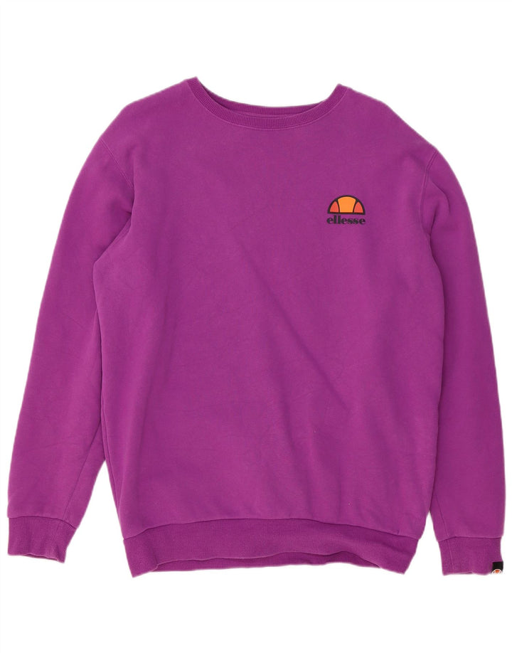 Ellesse Mens Sweatshirt Jumper Medium Purple Cotton