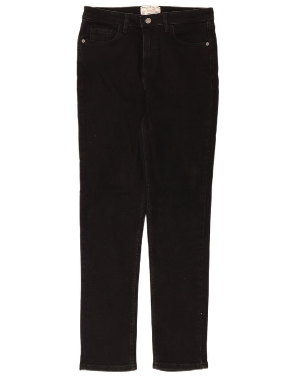 Fat Face Dame Sway Slim Jeans UK 12 Medium W30 L30 Sort Bomuld
