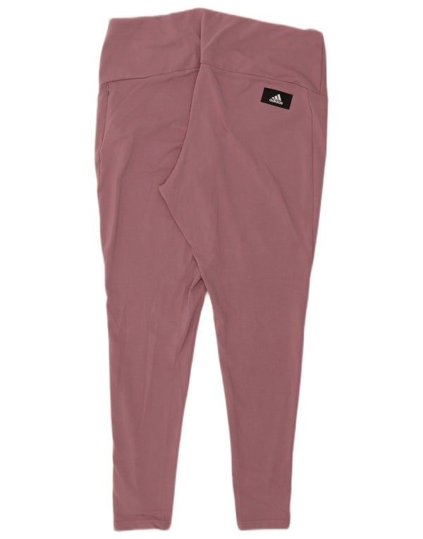 Adidas Grafiske Leggings til kvinder UK 24/26 2XL Pink Bomuld