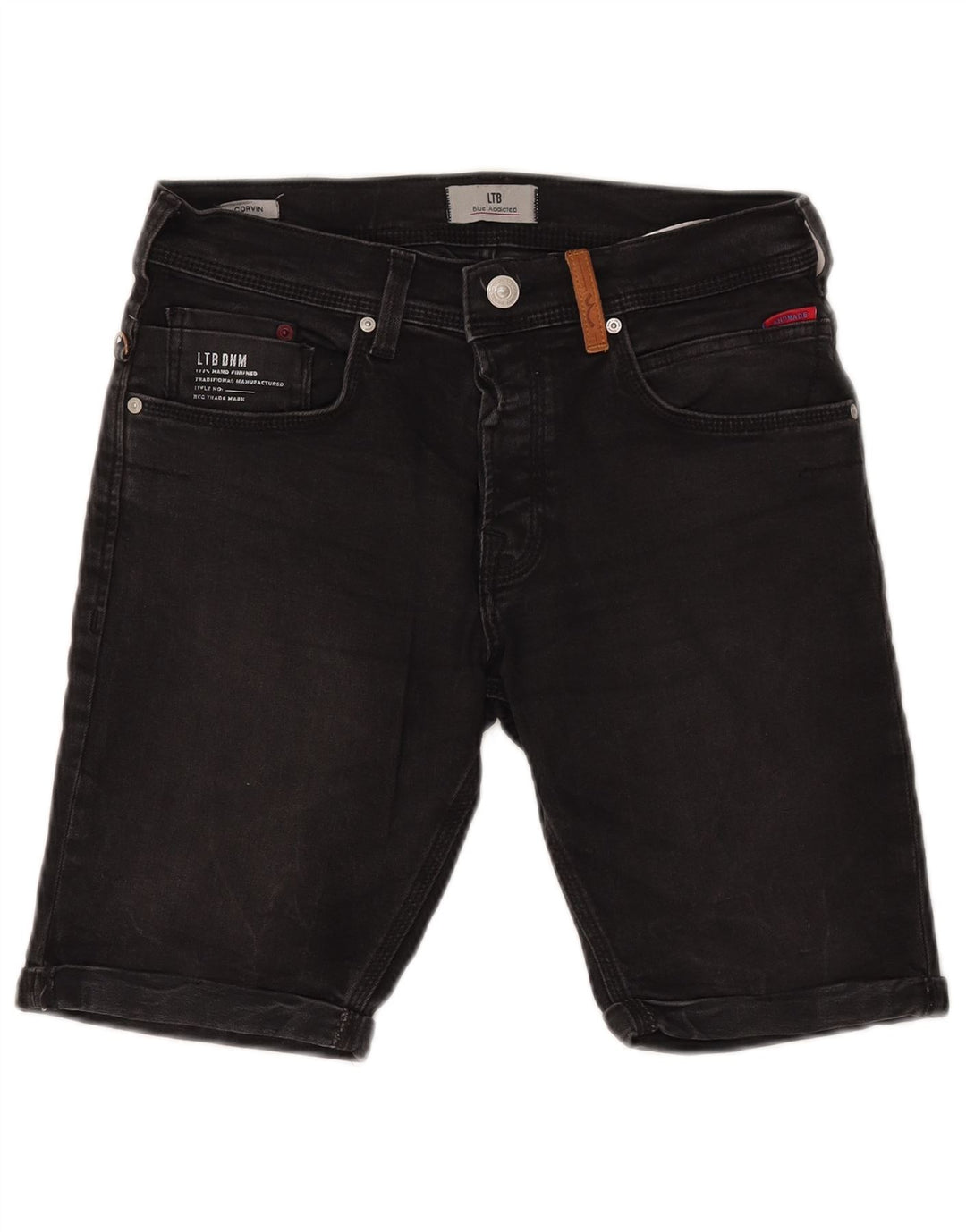 LTB Mens Denim Shorts Small W28 Black Cotton