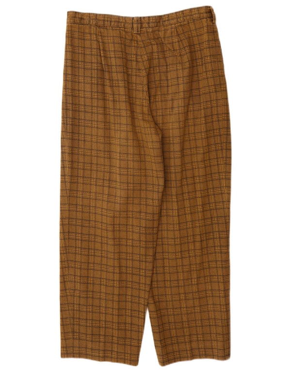 Vintage Mens Pegged Suit Trousers W30 L27 Brown Check