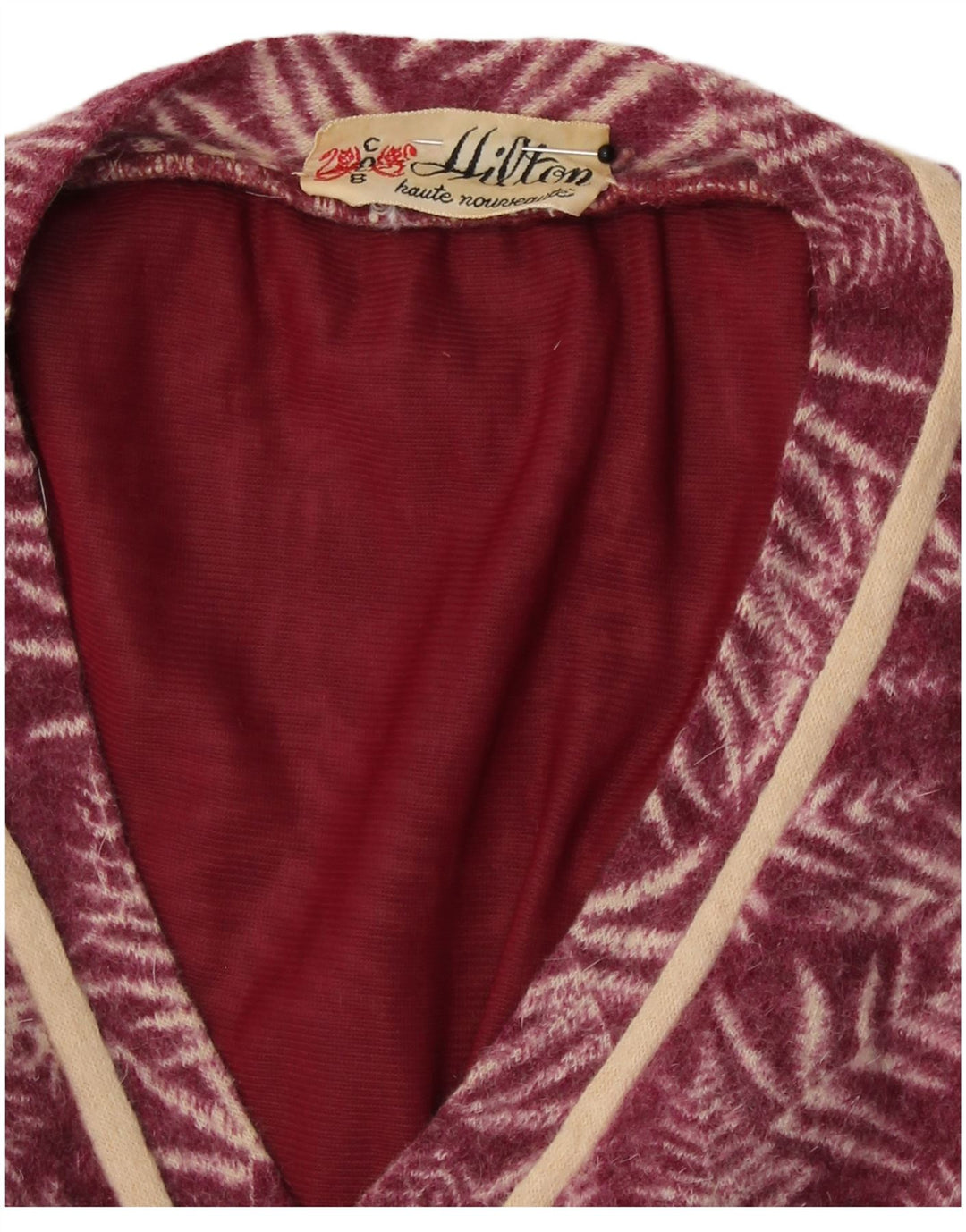 Hilton Womens 2 Piece Set UK 10 Small Burgundy Floral
