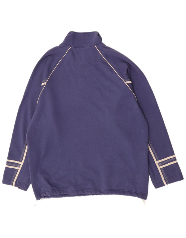 Pulover pentru bărbați Lotto cu fermoar și gât UK 42/44 XL Bumbac albastru