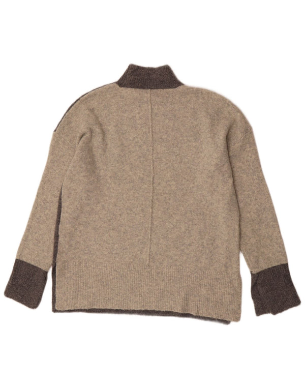 Maglione maglione a collo alto da donna Marks & Spencer UK 14 Grigio medio