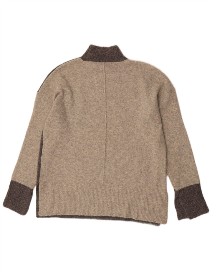 Marks & Spencer Dame Turtle Neck Jumper Sweater UK 14 Medium Grey