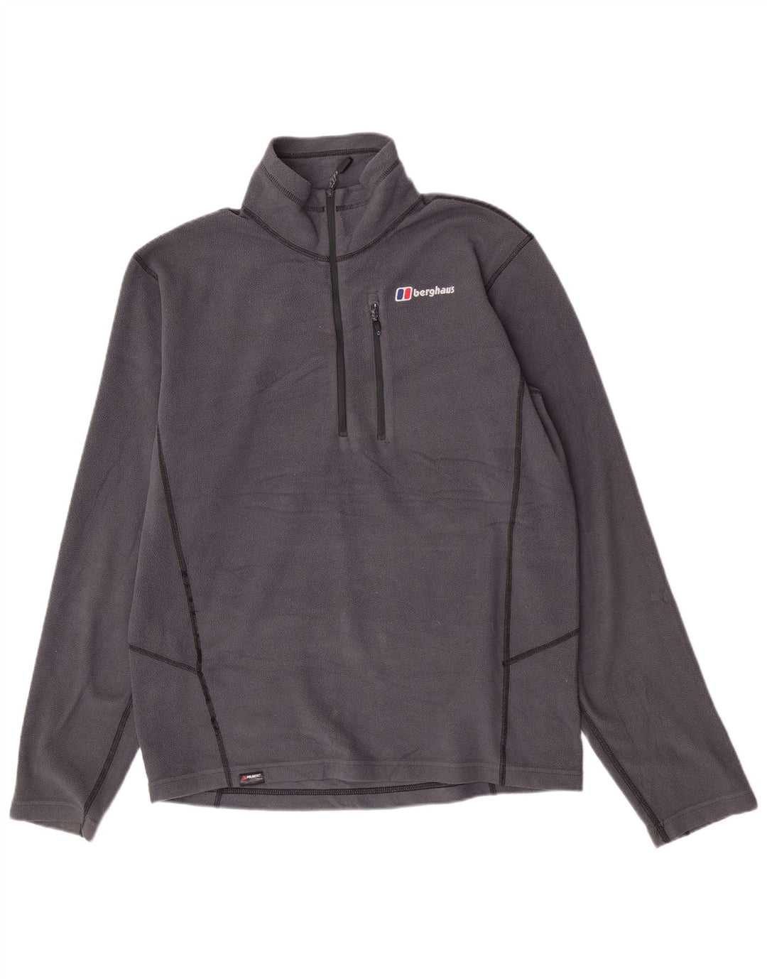 Berghaus Mens Zip Neck Fleece Jumper Large Grey Polyester