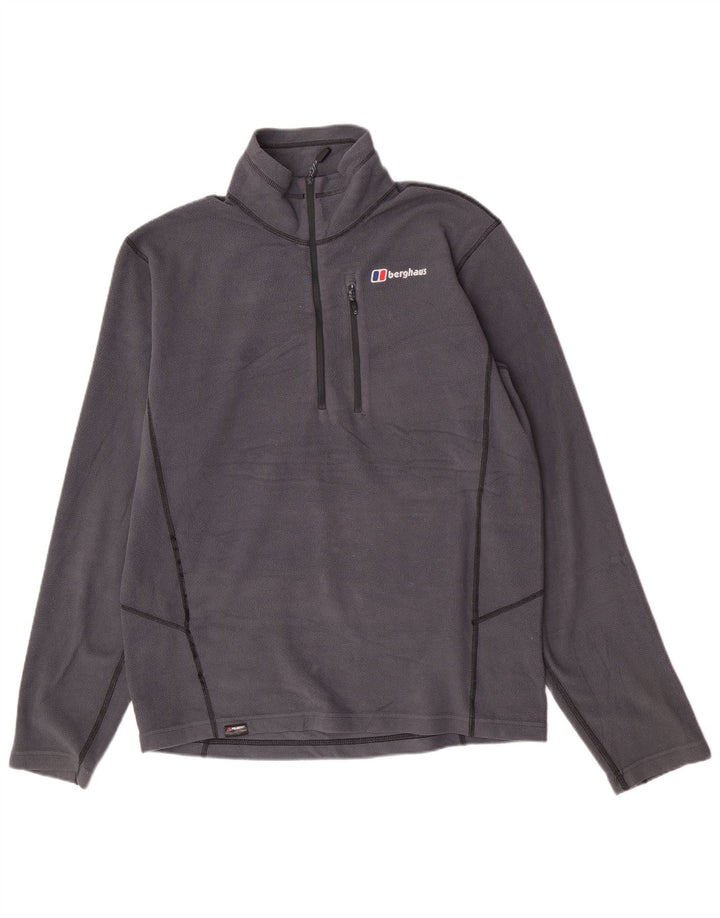 Berghaus Mens Zip Neck Fleece Jumper Large Grey Polyester