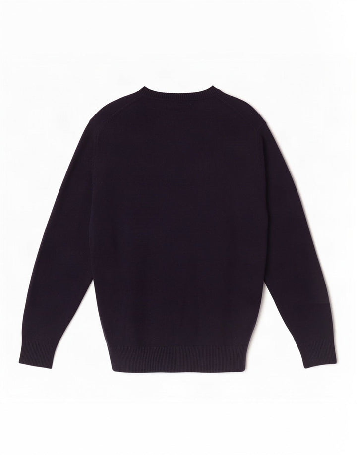 Massimo Dutti Herre Crew Neck sweater Medium Navyblå Bomuld