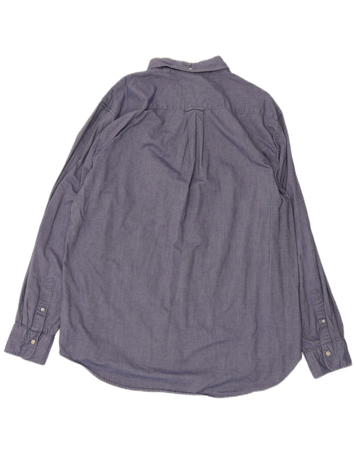 Gant Herre Regular Fit Skjorte Størrelse 45/46 2XL Blå Bomuld
