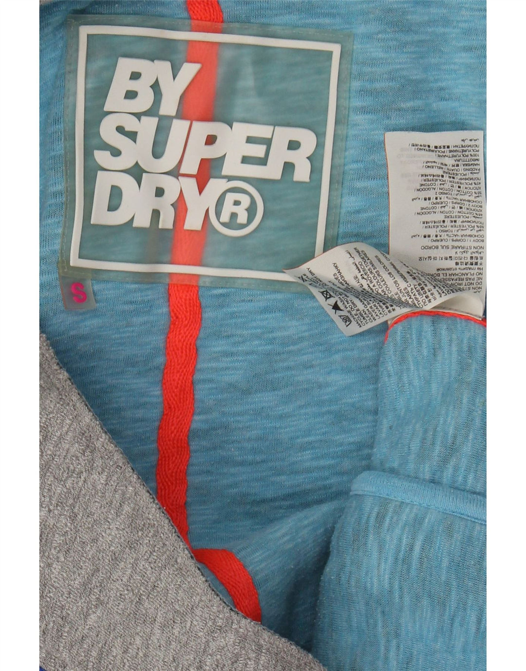 SUPERDRY Womens Zip Hoodie Sweater UK 10 Small Grey Polyester