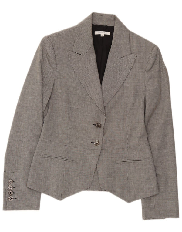 Germano Zama Sacou blazer pentru femei cu 2 nasturi UK 12 Medium Gri Check