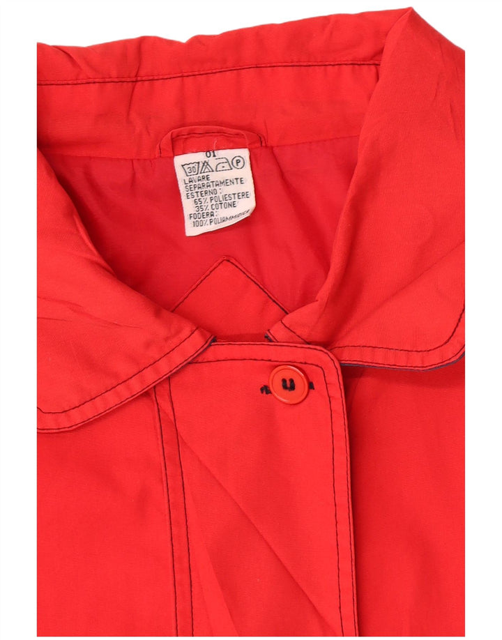 Giacca utilitaria vintage da donna UK 18 XL poliestere rosso