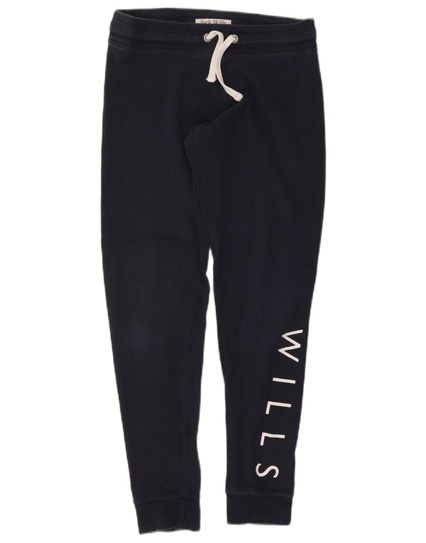 Jack Wills Pantalon de survêtement graphique pour femme Joggers UK 10 Small Bleu marine