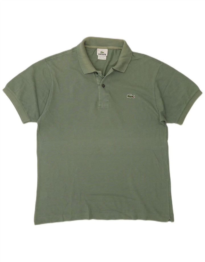 Lacoste Mens Polo Shirt Size 4 Medium Green Cotton