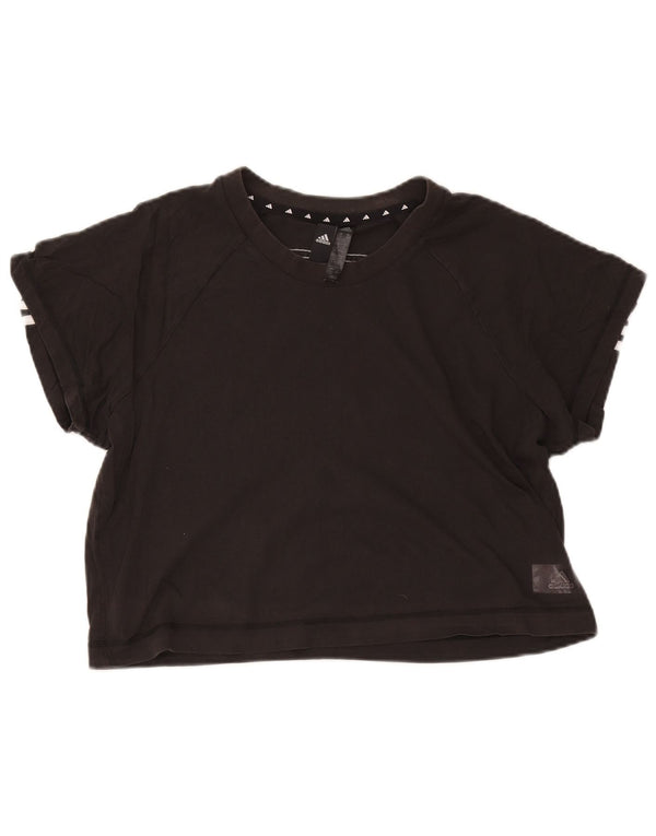 Maglietta corta da donna Adidas UK 24/26 2XL Nera