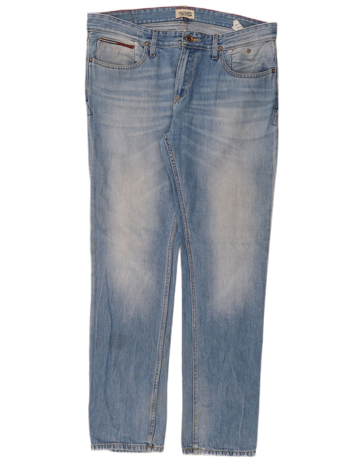 Tommy Hilfiger Mens Slim Jeans W34 L32 Blue Cotton