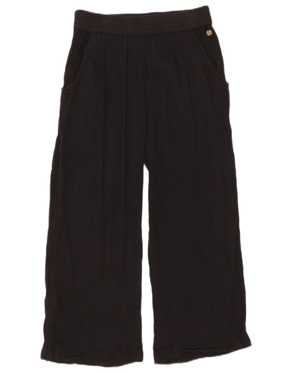 Rip Curl Womens Wide Leg Cropped Trousers Medium W30 L24 Black Cotton