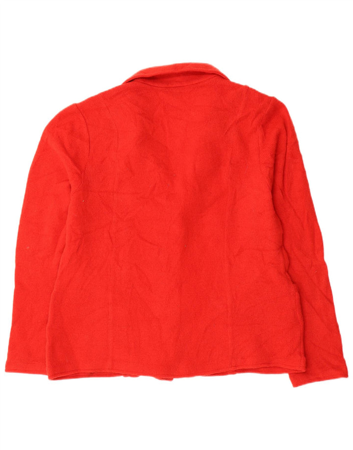 Laura Ashley Womens Cardigan Sweater UK 16 Large Red Wool