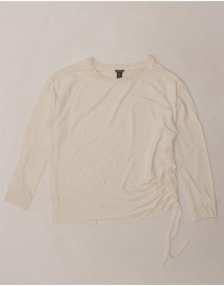 EDDIE BAUER Womens Blouse Top UK 16 Large White Viscose Vintage Eddie Bauer and Second-Hand Eddie Bauer from Messina Hembry 