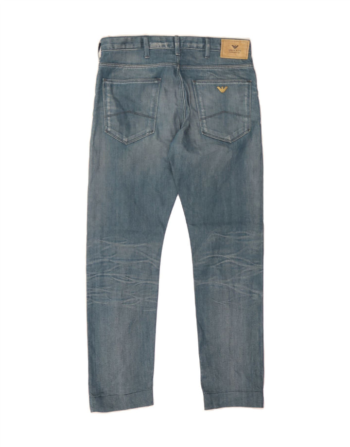ARMANI Womens Straight Jeans W30 L29 Blue Cotton Vintage Armani and Second-Hand Armani from Messina Hembry 