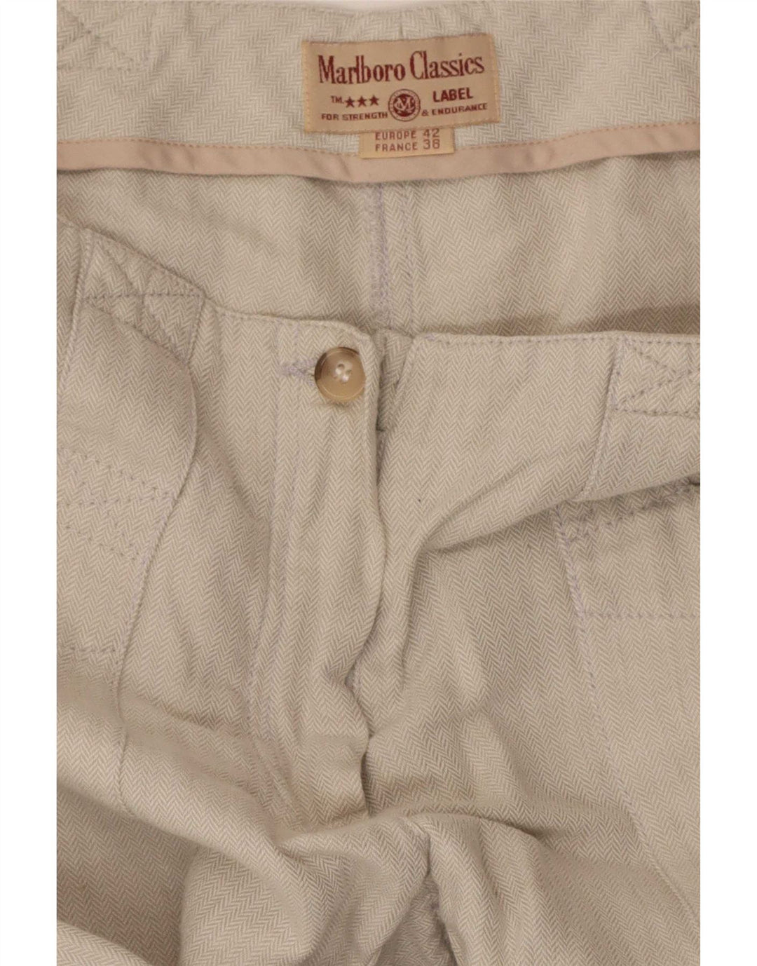 Marlboro Classics Womens Cargo Trousers EU 42 Large W30 L30 Beige