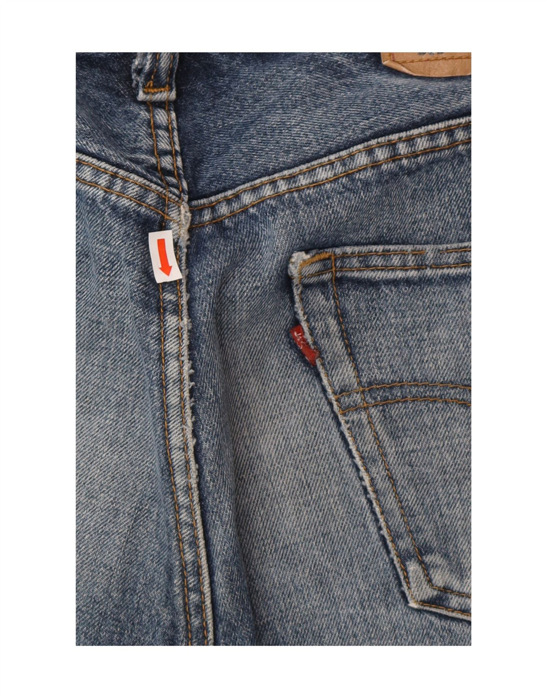 LEVI'S Pantaloncini di jeans 501 da uomo W34 grandi in cotone blu
