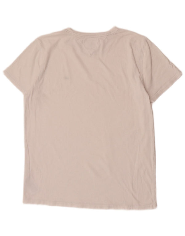 Tommy Hilfiger Damen T-Shirt Top UK 12 Mittelweiße Baumwolle
