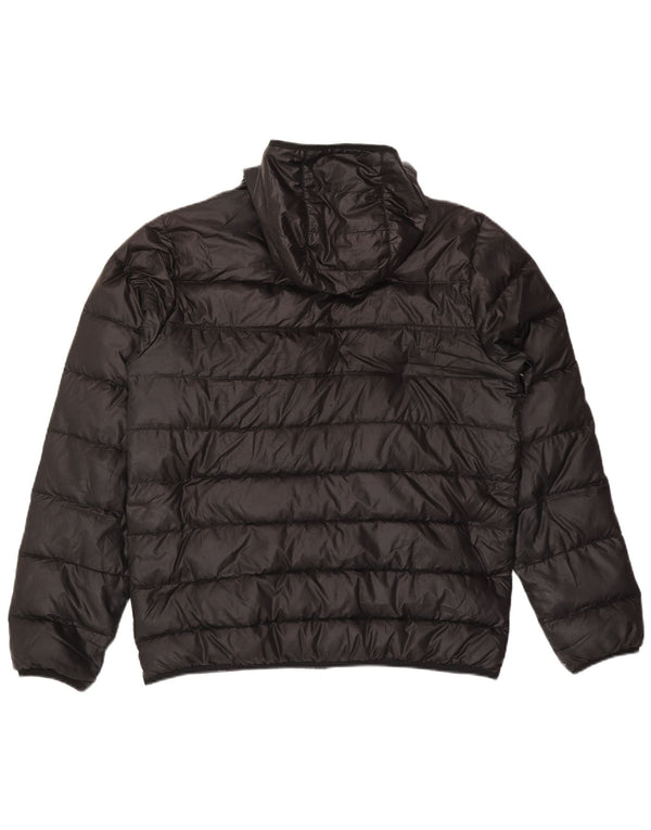 Nike Mens Hooded Padded Jacket UK 40 Large Black Polyester