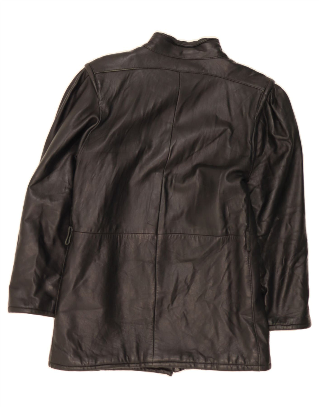 MICHEL Womens Leather Jacket IT 44 Medium Black Leather Vintage Michel and Second-Hand Michel from Messina Hembry 