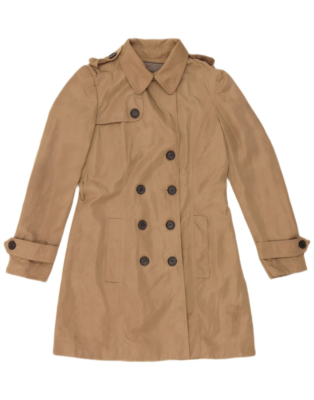 Zara Trench Femme UK 44 Polyester Beige Moyen