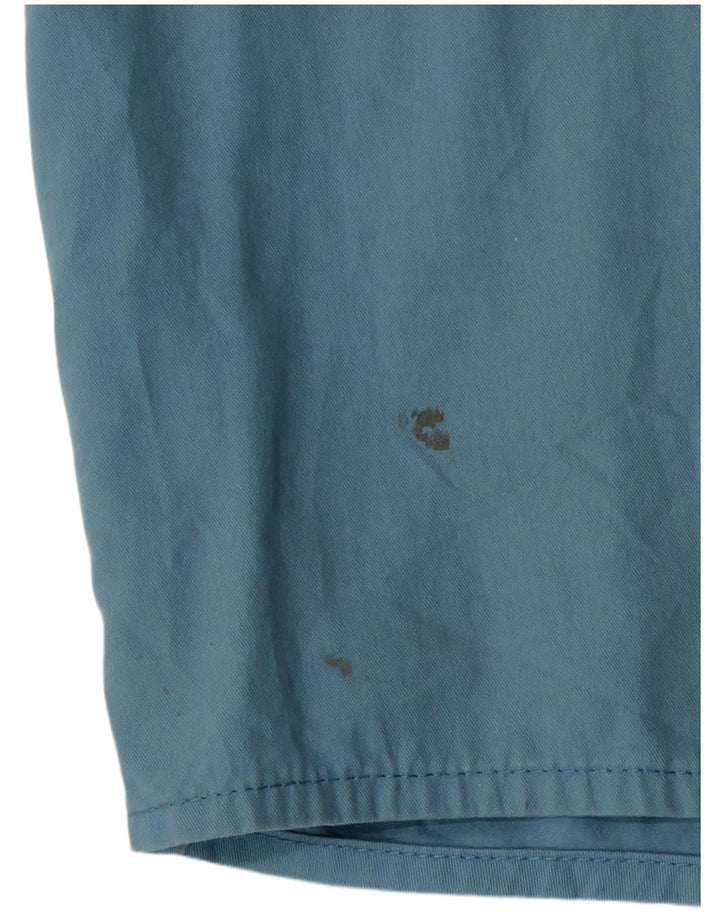 Wrangler Mens Short Sleeve Shirt XL Blue Cotton