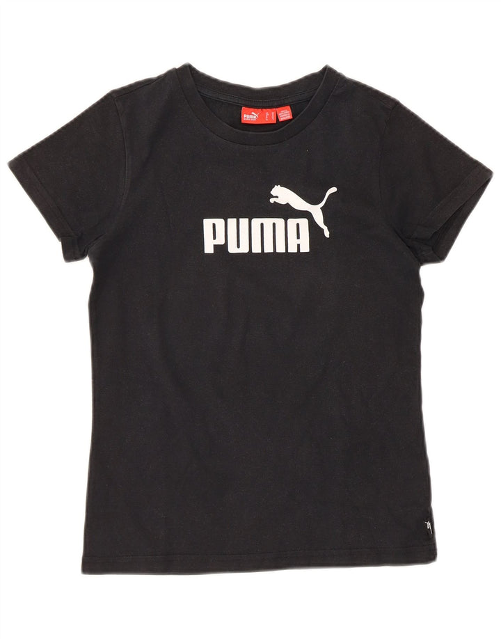 Puma Grafisk T-Shirt Top til kvinder DK 8 Lille Sort