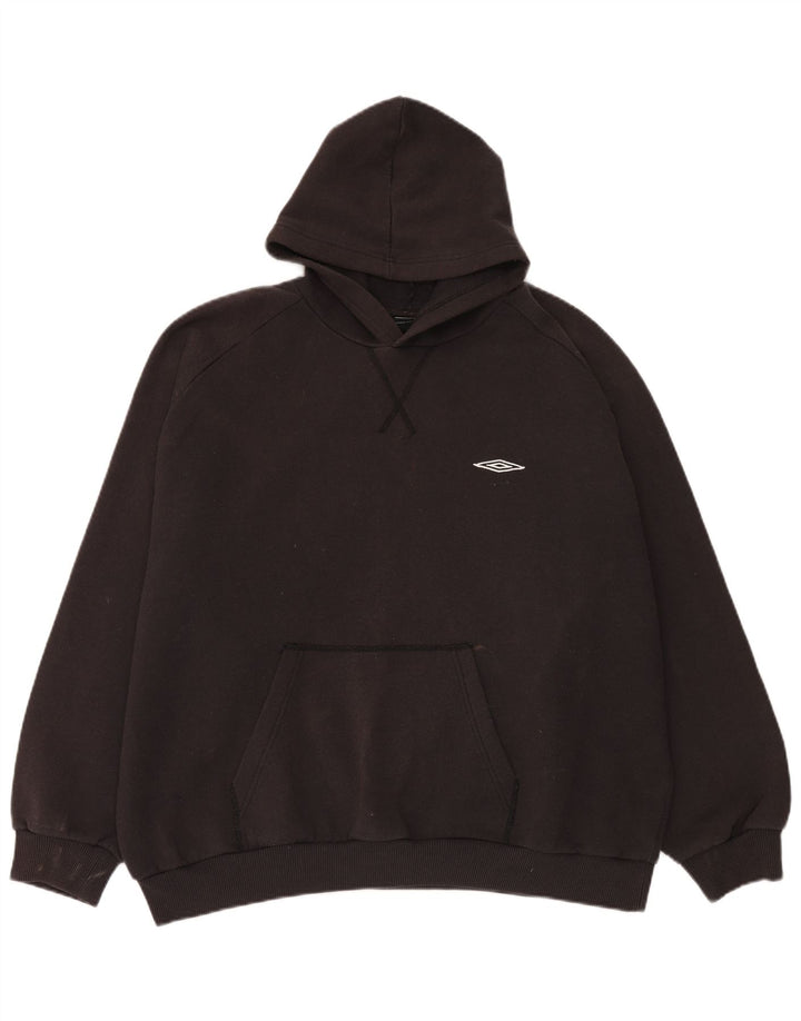Umbro Womens Oversized Hoodie Jumper UK 20 2XL Black Polyester