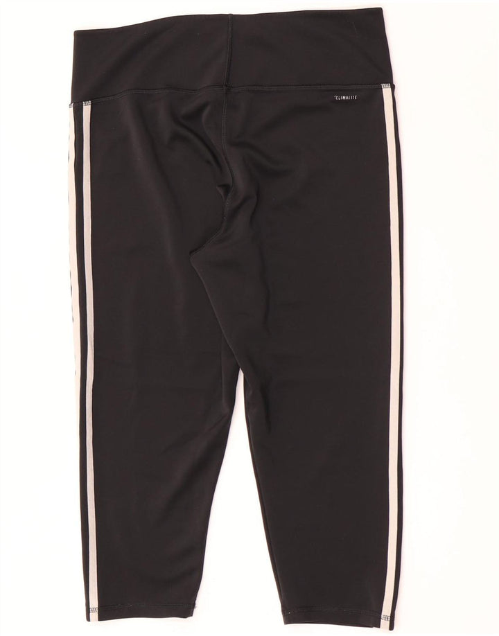 Adidas Womens Climalite Capri Leggings UK 16/18 Large Black Polyester