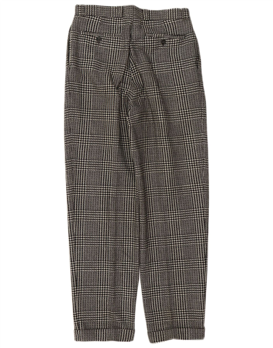 Vintage Mens Pegged Suit Trousers W30 L32 Grey Plaid