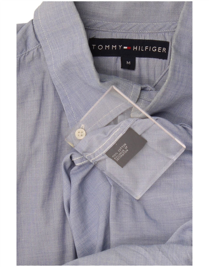 TOMMY HILFIGER Mens Shirt Medium Blue Cotton