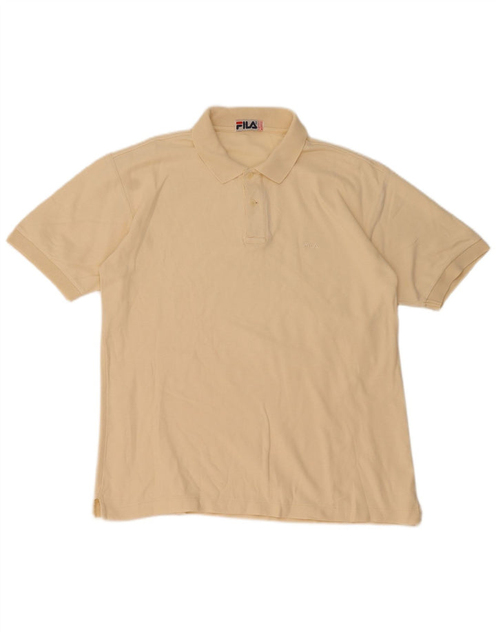 Fila Mens Polo Shirt IT 52 Large Yellow