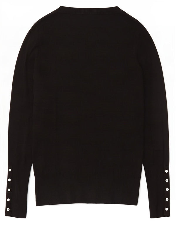 Zara Womens Cardigan Sweater UK 16 Large Rayonne Noire