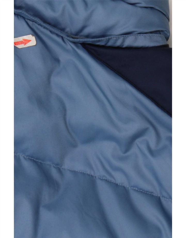 Adidas Chaqueta acolchada para hombre UK 40 Large Azul Colorblock Nylon