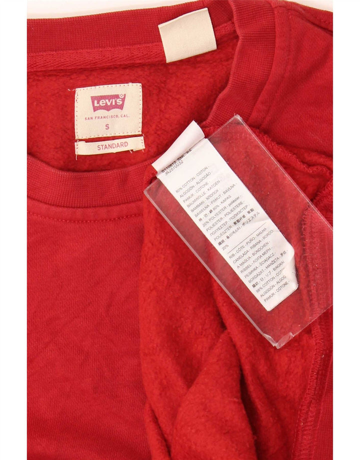 Levi's Mens Standard Sweatshirt Jumper Small Red Cotton