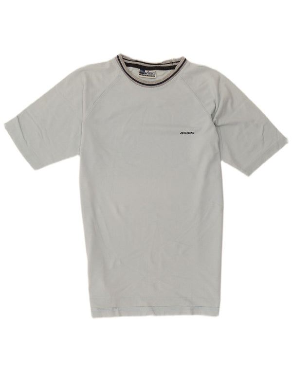 T-shirt da uomo Asics Top Small in cotone a righe blu