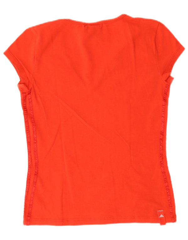 Adidas Damen Grafik T-Shirt Top UK 18 XL Rot Baumwolle