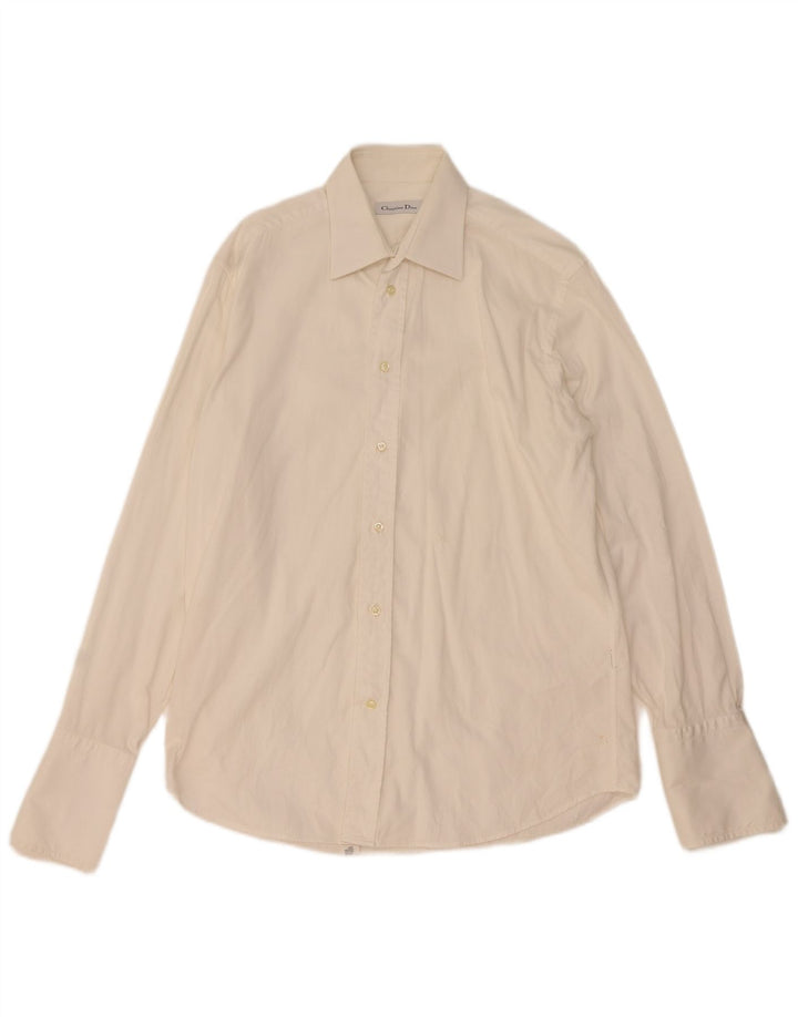 Christian Dior Mens Formal Shirt Size 40 Medium White Cotton