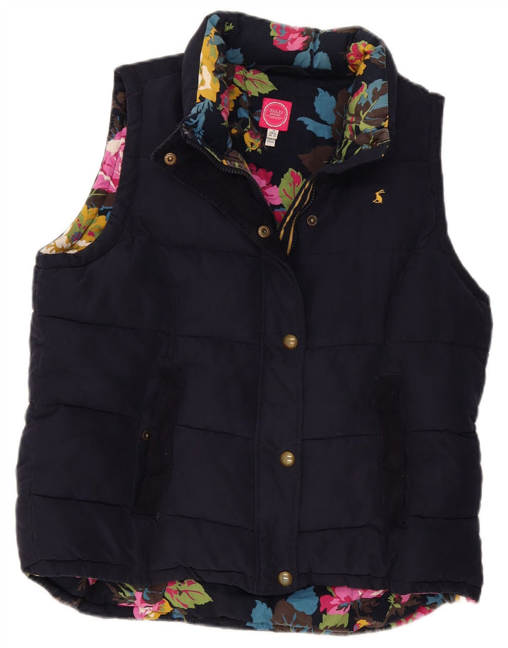 Joules Womens Padded Gilet UK 18 XL Navy Blue Polyester