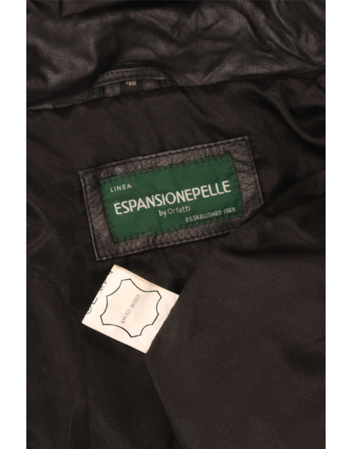 Cappotto in pelle con cappuccio da donna Orfatti IT 48 XL Nero